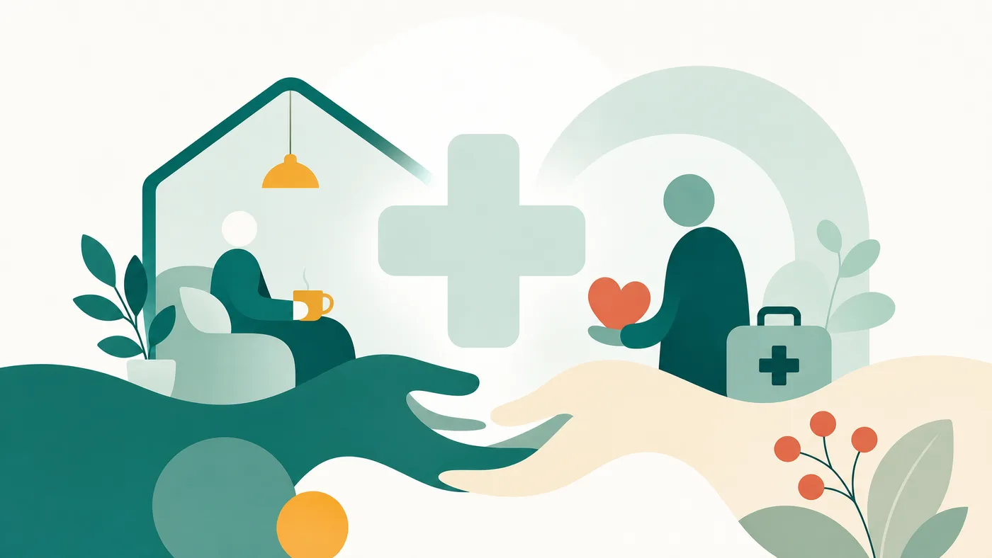 Illustration zum Thema Grundpflege und Behandlungspflege: was ist der Unterschied?